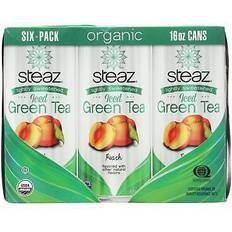 Food & Drinks Steaz Green Tea Soda Antioxidant Brew Peach