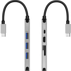 Usb hub 8 usb Swissten HUB 8 en 1 USB-C 3xUSB 1xUSB-C 1xHDMI 1xEthernet 1 SD Micro-SD