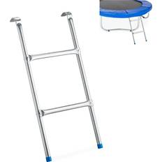 Tappeti elastici Relaxdays Scaletta per Trampolino, da Agganciare, con 2 Pioli, HxL 76X38 cm, Colore Argento