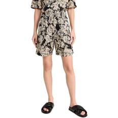 Anine Bing Carrie Short Black Floral Print