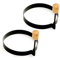 Norpro Round Pancake Egg Rings Set of 2 Black Pastry Ring