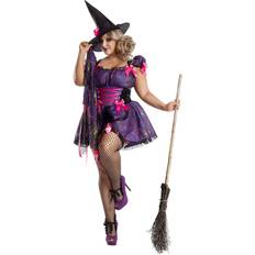 Plus Size Purple Web Witch Women's Costume