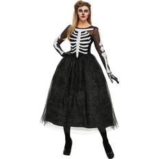 Fun Costumes Women's Skeleton Beauty Plus Size Costume Black White S