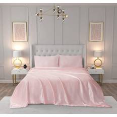 Juicy Couture Satin Silky Bed Sheet Pink