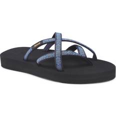 Teva Dame Sko Teva Olowahu Flip-Flop - Flower Loom Marine Blue