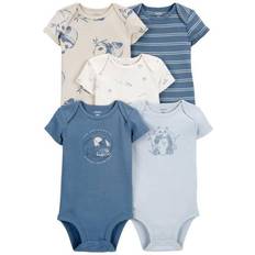 Bodysuits Carter's Baby Short-Sleeve Bodysuits 5-pack - Blue/White