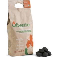 Olivette Organic Charcoal Briquettes for Grilling BBQ, USDA Certified Recycled Olive Tree Byproducts