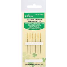 Clover hand sewing needles chenille gold eye no.22