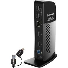 Docking Stations ZettaGuard USB 3.0 Universal Dual Display Docking Station Display with Dual X