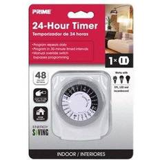 Timers PRIME Indoor 24 Hour Mechanical Timer 125 volt White