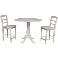 Chairs International Concepts Unfinished Solid Bar Stool