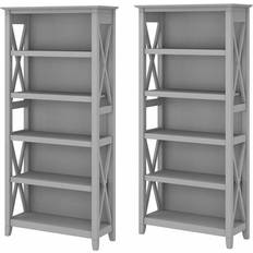 Gray Shelves Bush Furniture Key West 5 Book Shelf