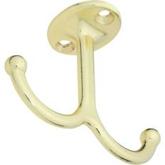 Brass Hallway Furniture & Accessories National Hardware N245-811 V165 Undershelf Coat Hook 1" 2