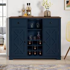 Blue Liquor Cabinets Festivo Navy Liquor Cabinet