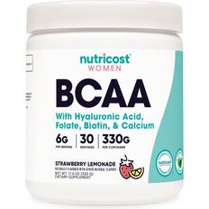 Nutricost Women BCAA with Vitamin D3 Folate Biotin Calcium Strawberry