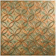 Sheet Materials Fasade Rings 2 ft. x 2 ft. Copper Fantasy Lay-In Vinyl Ceiling Tile 20 sq. ft