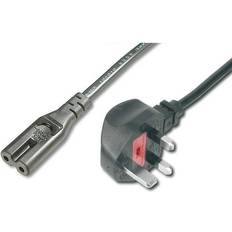 Smart 5m uk mains cable 13a uk plug to c7 figure 8" socket"