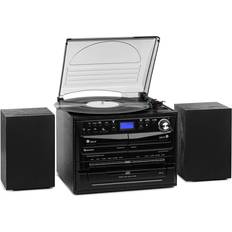 Sistemas de Audio Auna 388-DAB+ Equipo Estéreo 20 W Máx. Vinilo CD Casete Bluetooth FM/DAB+ USB