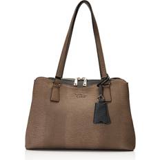 Guess Satchel Shoulder Bag One Size Chestnut Multi
