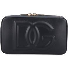 Dolce & Gabbana Calfskin Camera Bag With Logo Black Leather