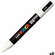 Posca vit Posca Tuschpennor POSCA PC-5M Vit 6 antal
