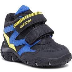 Green Trainers Geox Kid's Baltic Ankle Boots - Black/Lime