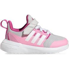 25½ Löparskor adidas Kid's Fortarun 2.0 Cloudfoam Elastic Lace Top Strap - Grey One/Cloud White/Beam Pink