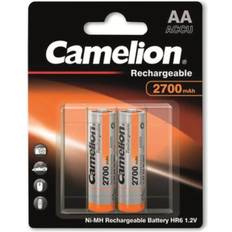 Aa 2700 mah Camelion 17027206 batteri NiMH, R6, Mignon, AA, 2700 mAh, 2 er, inkl. förvaringslåda lämplig för 4 x batterier