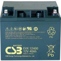 12v 40ah batteri CSB Battery EVX 12400 Blybatteri 12 V 40 Ah