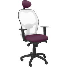 P&C Jorquera Maille Blanche Assise Bali Cabecero Fixe Violet Silla de oficina
