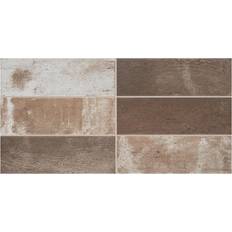 Tiles Merola Tile Mud Cocoa 7-7/8" 15-3/4" Ceramic Wall Tile Case 12 Tiles