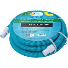 Pools 1-1/2" x 25 ft above ground swimming pool vacuum hose, swivel cuff, cut to fit