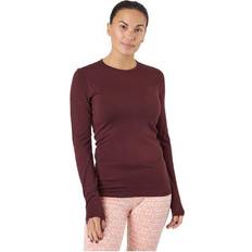 Femme - Marron Hauts de Couche de Base Icebreaker Haut Thermique Mérinos 200 Oasis - Espresso