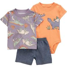 Carter's Baby Boys 3-Piece Dinosaur Little Short Set 18M Purple