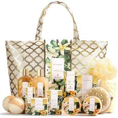 Vanilla Gift Boxes & Sets Spa luxetique 15 item vanilla bath tote gift set