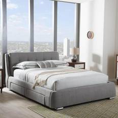 Modern bed with storage Baxton Studio King Camile Modern