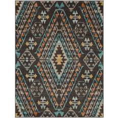 Gray Carpets Mohawk Home Medway Southwestern Medallion Gold, Gray, Orange, Yellow, Blue