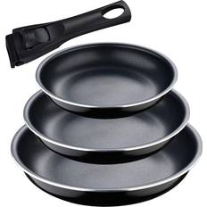 Bergner Ensemble Poêle Click & Cook Noir Aluminium 3 Pièces Batterie de cuisine