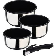 Bergner Set Casseroles Argenté Acier inoxydable Batterie de cuisine avec couvercle