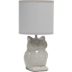 Simple Designs 12.8 Contemporary Ceramic Owl Bedside Table Lamp