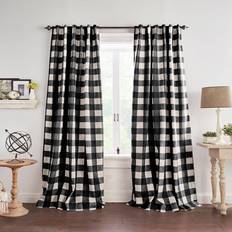 Elrene Home Fashions Grainger Buffalo Check Blackout Window Curtain 52 x 95