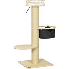 Pawhut Klösträd Med Hängmatta 114 cm Beige