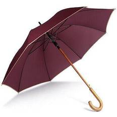 KiMood Automatic Open Wooden Handle Walking Umbrella