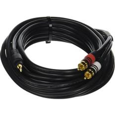 Monoprice 15ft 3.5mm Stereo Male to 2RCA Male 22AWG Cable