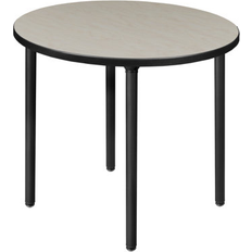 Camping Furniture Regency Kee 30" Round Folding Breakroom Table- Grey/ Black Brown Black