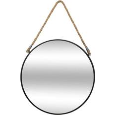 Noir Miroirs Muraux Atmosphera Rond Métal Ø 55 cm Miroir Mural