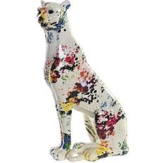 Dkd Home Decor 16 Hvid Leopard Multifarvet Moderne Dekorationsfigur