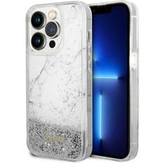 Iphone 14 pro vit Guess iPhone 14 Pro Mobilskal Liquid Glitter Marble Vit