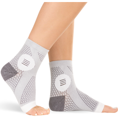 BraceAbility Neuropathy Socks Compression Open Toe Foot Pain Relief Sleeves for Diabetic, Peripheral, Nerve Treatment M Gray M