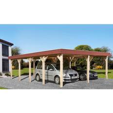 Beige Carports Weka Carport 615 Duo Gr.2